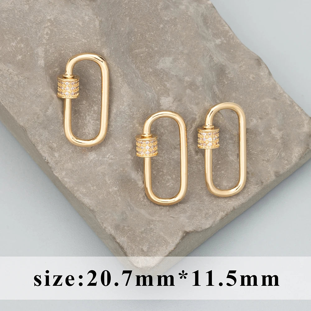 GUFEATHER M894,jewelry accessories,clasp hooks,18k gold plated,zircon,charms,hand made,diy accessories,jewelry making,6pcs/lot