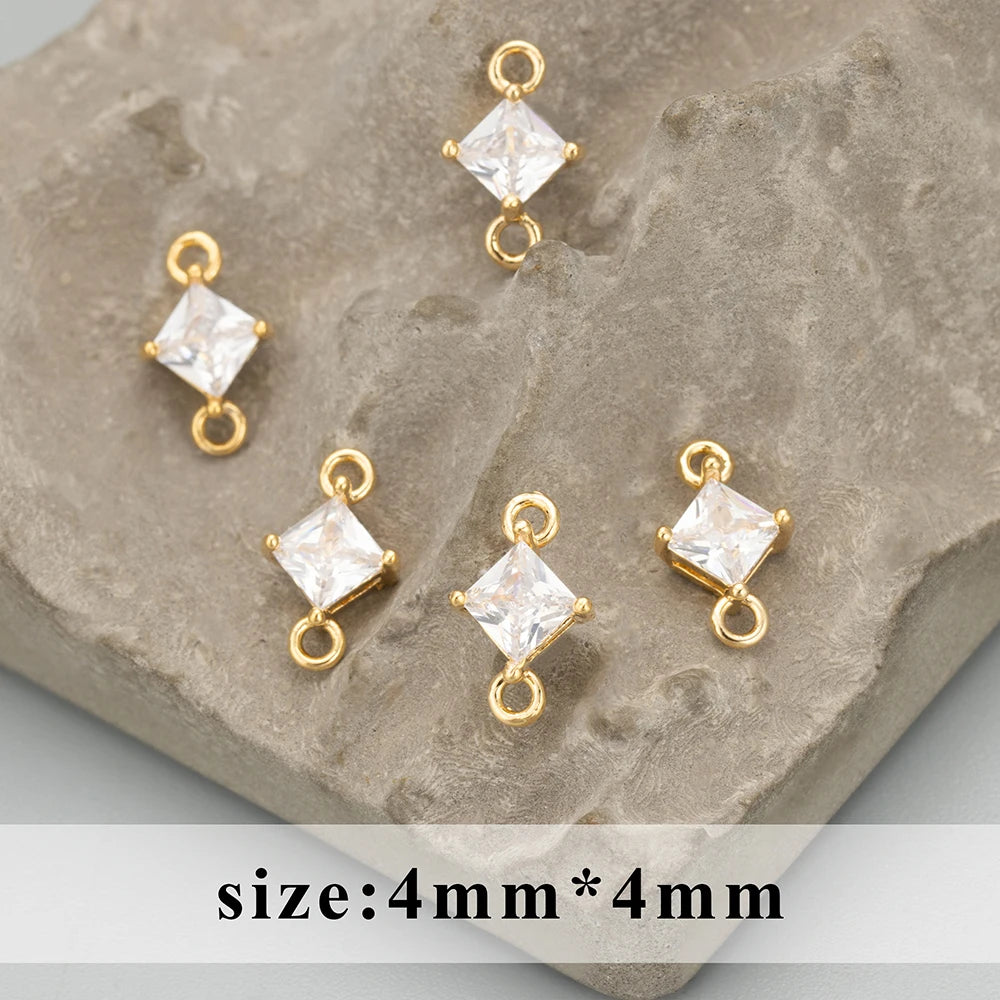GUFEATHER MC75,jewelry accessories,18k gold rhodium plated,nickel free,copper,zircon,charm,jewelry making,diy pendants,10pcs/lot