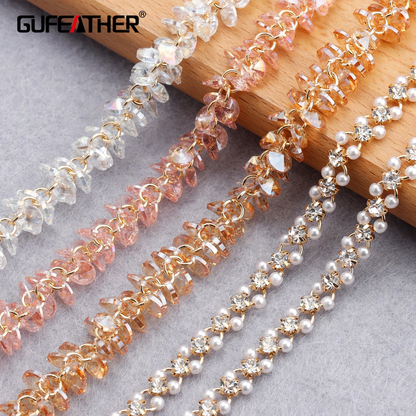 GUFEATHER C158,diy crystal chain,pass REACH,nickel free,18k gold plated,copper,charm,diy bracelet necklace,jewelry making,1m/lot