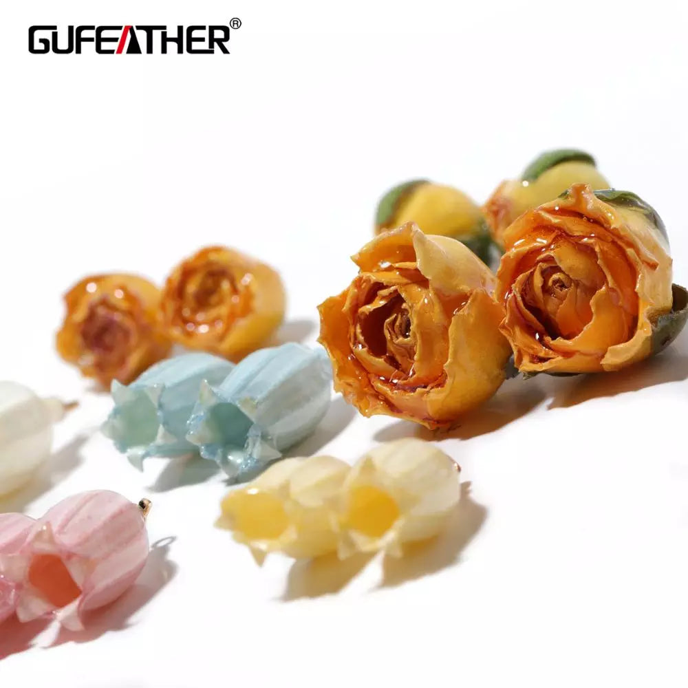 GUFEATHER M344,jewelry accessories,charms,accessories parts,dried flowers,hand made,jewelry making,diy earring pendants,2pcs/lot