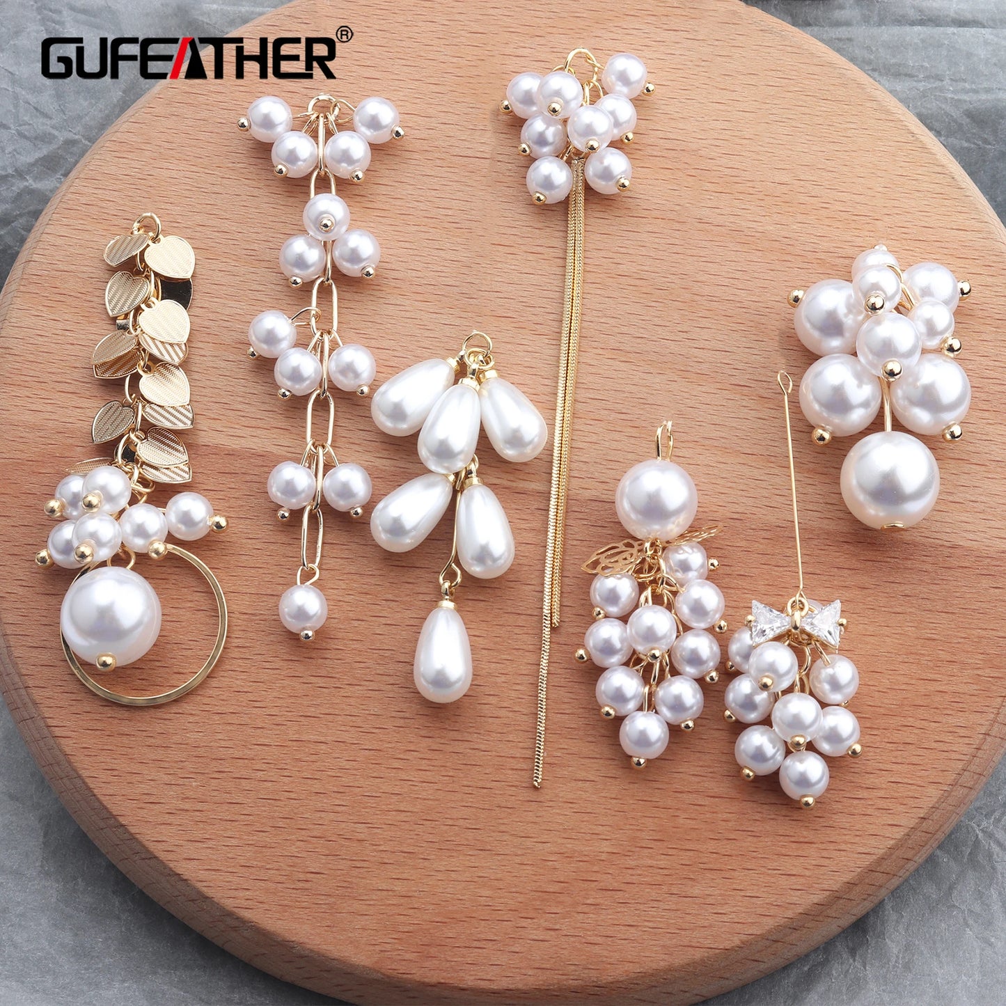 GUFEATHER M640,jewelry making,14k gold plated,ear chain,diy beads pendant,copper,pass REACH,nickel free,diy earrings,6pcs/lot