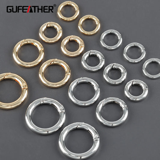 GUFEATHER M753,accessories,pass REACH,nickel free,18k gold plated,connector,clasp,diy bracelet necklace,jewelry making,10pcs/lot