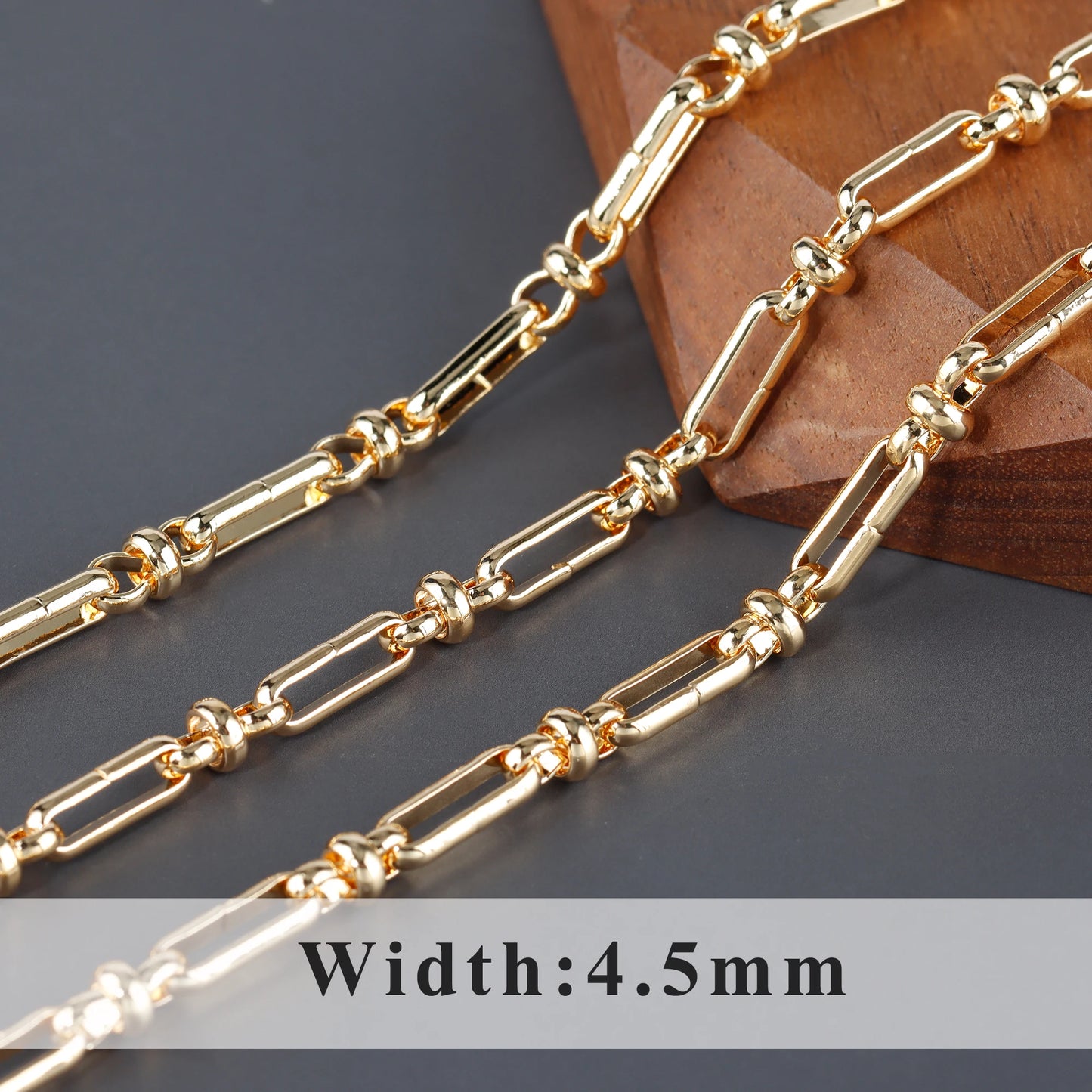 GUFEATHER C191,diy chain,pass REACH,nickel free,18k gold plated,copper metal,charms,diy bracelet necklace,jewelry making,1m/lot