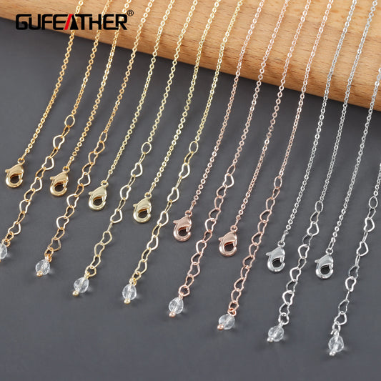 GUFEATHER M1094,chain with lobster clasp,pass REACH,nickel free,necklace for women,18k gold plated,copper,fashion chain,6pcs/lot