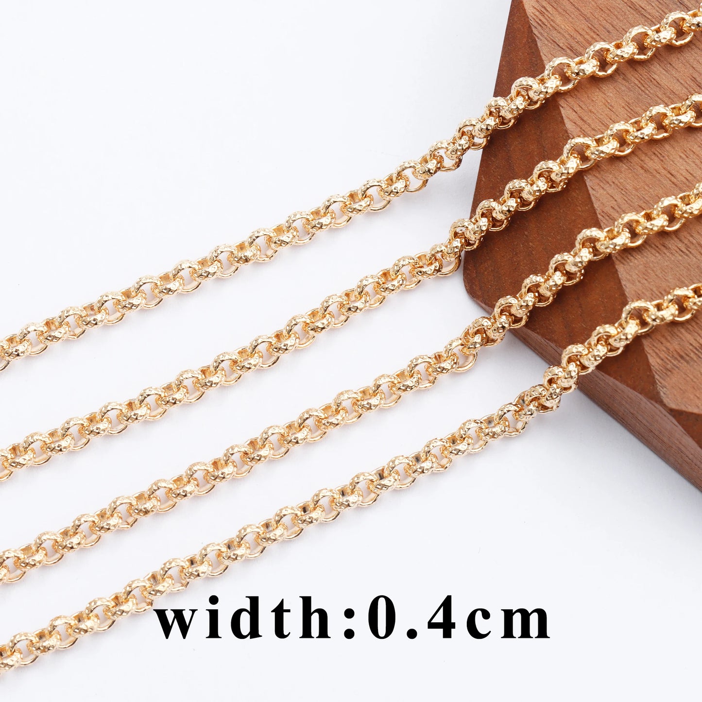 GUFEATHER C118, accessoires de bijoux, pass REACH, sans nickel, chaîne de bricolage, plaqué rhodium or 18 carats, cuivre, collier de bracelet à faire soi-même, 1 m/lot 