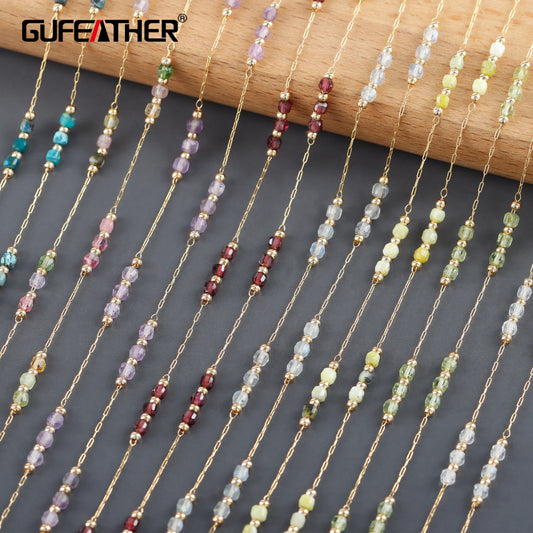 GUFEATHER C255,diy chain,stainless steel,natural beads,jewelry findings,charms,jewelry making,diy bracelet necklace,1m/lot