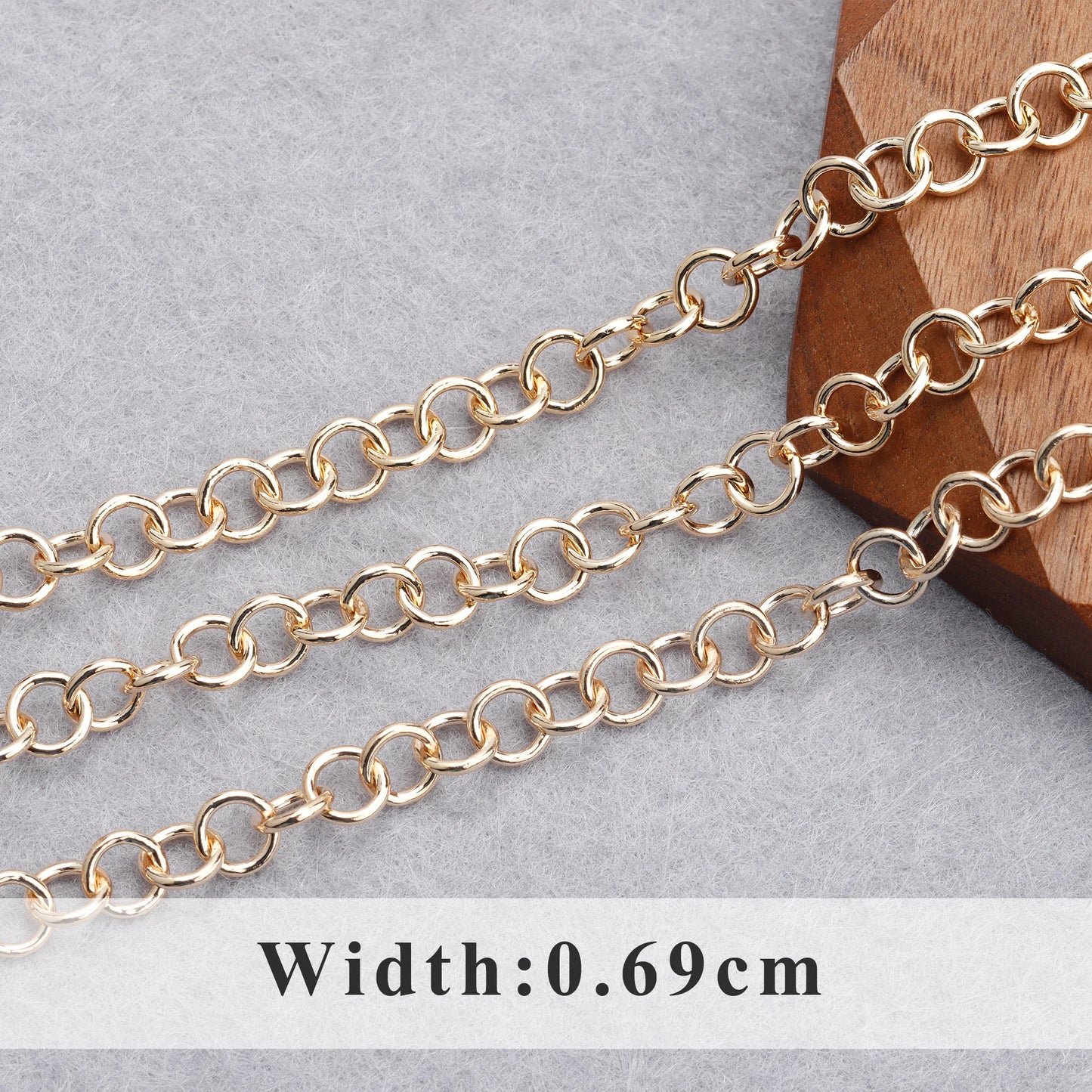 GUFEATHER C174,diy chain,pass REACH,nickel free,18k gold plated,copper,hand made,jewelry making,diy bracelet necklace,3m/lot