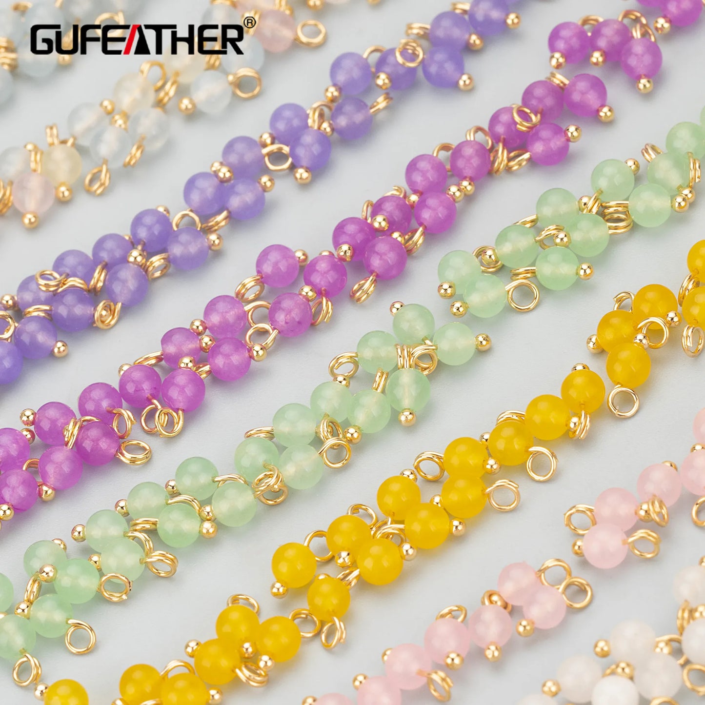 GUFEATHER MC97,jewelry accessories,18k gold plated,copper,natural stone,hand made,charm,diy pendants,jewelry making,50pcs/lot