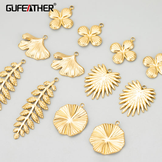 GUFEATHER MD88,jewelry accessories,316L stainless steel,nickel free,diy accessories,charms,diy pendants,jewelry making,4pcs/lot