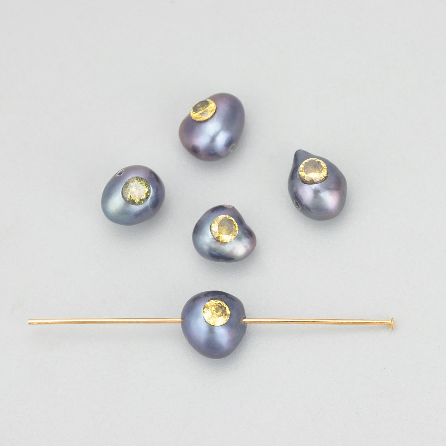 GUFEATHER MD96, perla natural, accesorios de joyería, perla con circonitas, hecha a mano, dijes, fabricación de joyas, colgantes diy, 6 unids/lote 