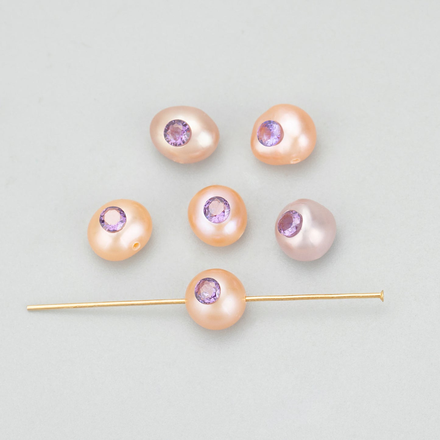 GUFEATHER MD97,natural pearl,jewelry accessories,pearl with zircons,jewelry making,hand made,charms,diy pendants,6pcs/lot