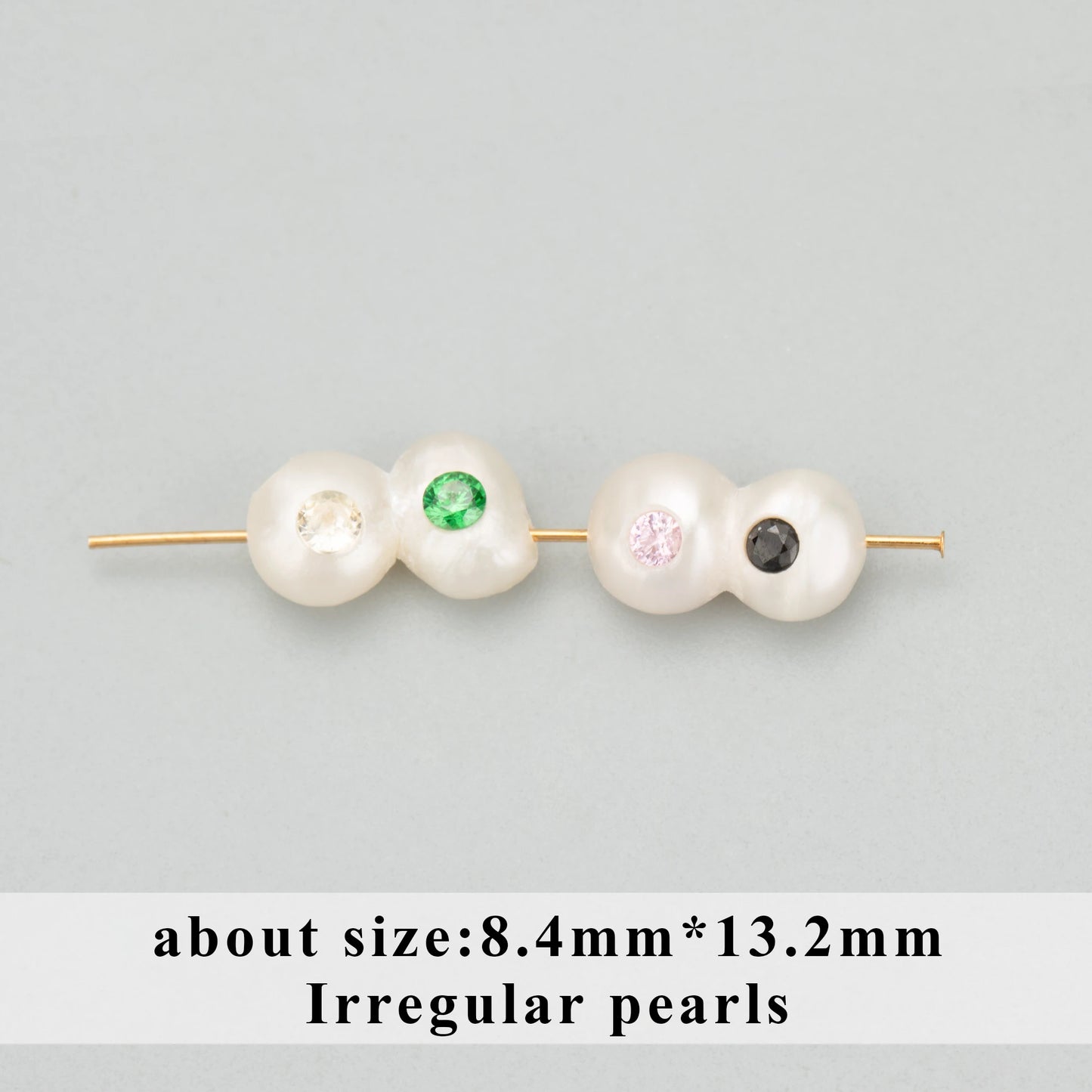 GUFEATHER ME08,jewelry accessories,natural pearl,hand made,pearl with zircons,charms,diy pendants,jewelry making,4pcs/lot