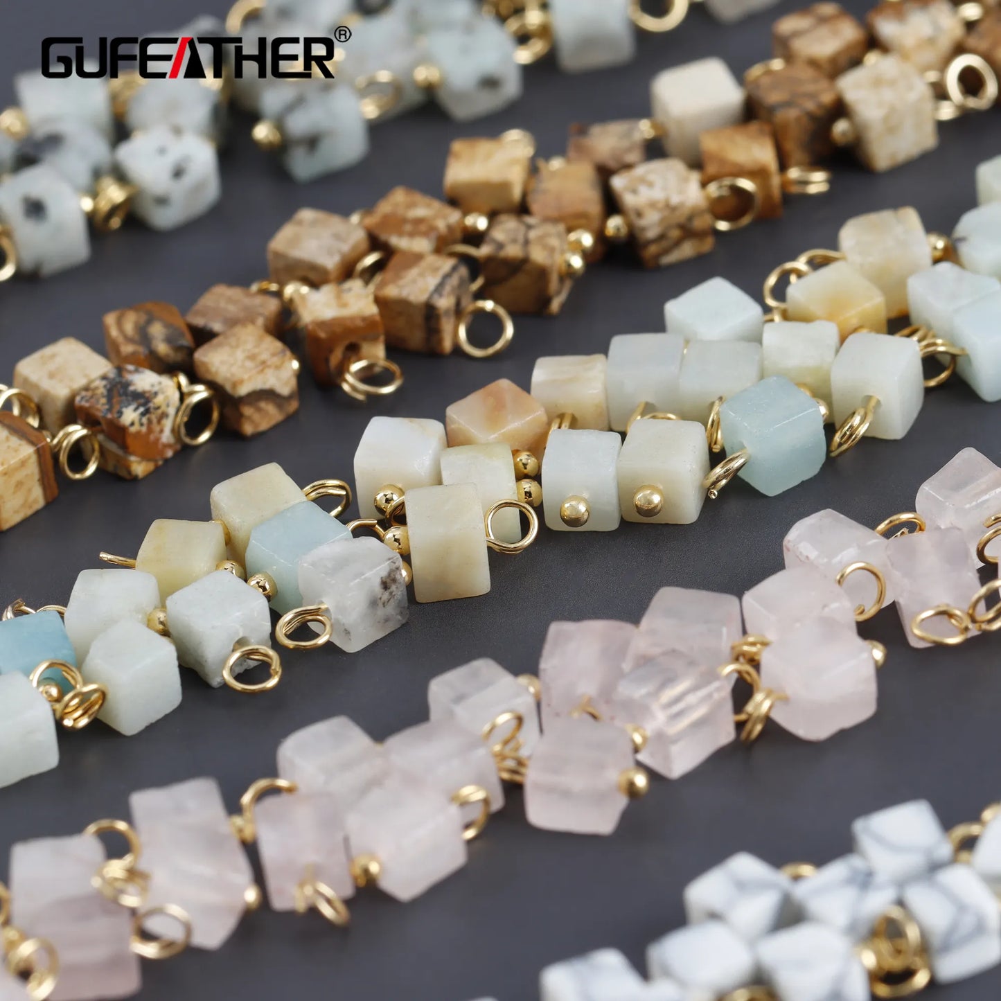 GUFEATHER MA34,jewelry accessories,nickel free,18k gold plated,natural stone,diy pendants,jewelry making,diy earrings,20pcs/lot