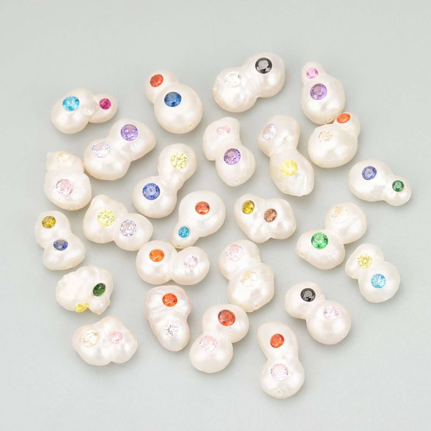 GUFEATHER ME08, accesorios de joyería, perlas naturales, hechas a mano, perlas con circonitas, dijes, colgantes diy, fabricación de joyas, 4 unids/lote 