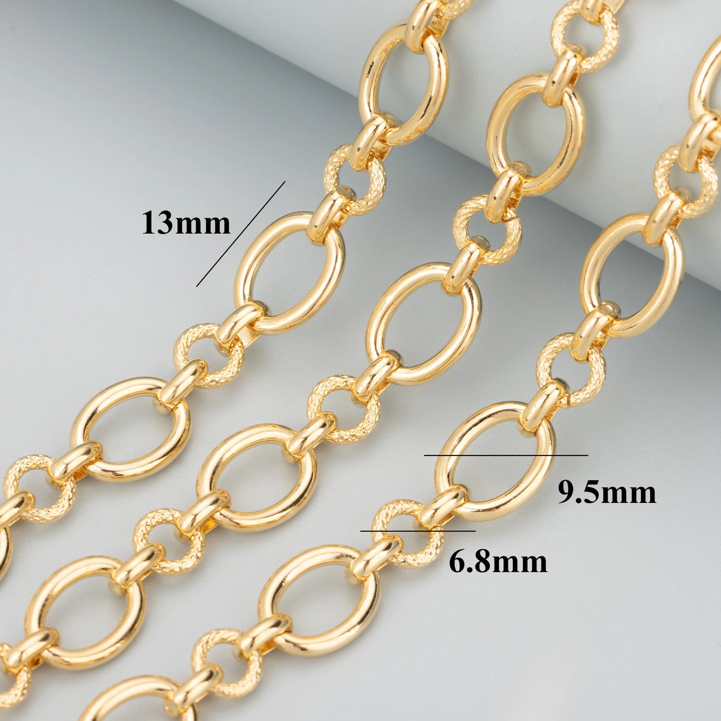 GUFEATHER C169,diy chain,pass REACH,nickel free,18k gold rhodium plated,copper,charm,diy bracelet necklace,jewelry making,1m/lot