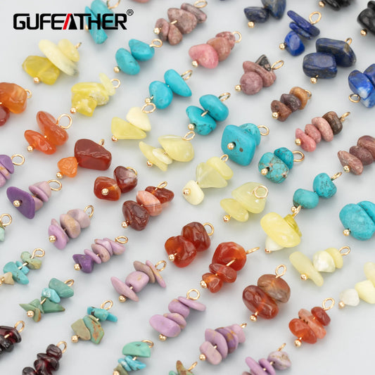 GUFEATHER MB49,jewelry accessories,18k gold plated,copper,natural crystal,chrams,hand made,jewelry making,diy pendants,10pcs/lot