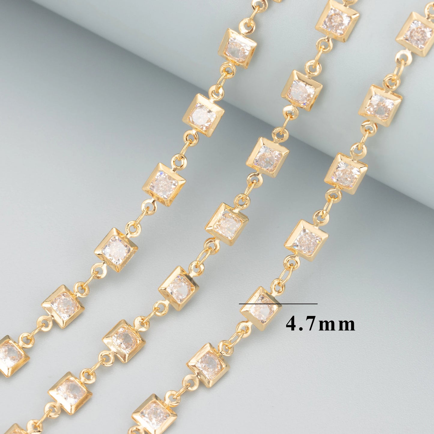 GUFEATHER C160,diy chain,pass REACH,nickel free,18k gold plated,copper metal,zircon,jewelry making,diy bracelet necklace,1m/lot