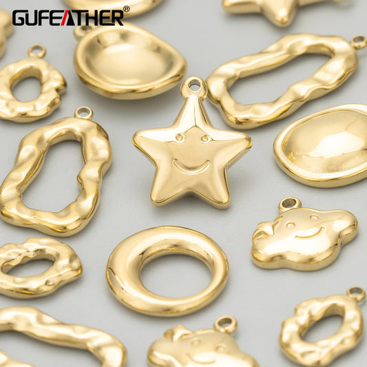 GUFEATHER ME15,jewelry accessories,316L stainless steel,nickel free,hand made,charms,jewelry making,diy pendants,4pcs/lot