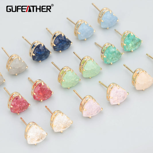 GUFEATHER MB72,jewelry accessories,nickel free,18k gold plated,copper,zircons,hand made,diy earrings,jewelry making,10pcs/lot