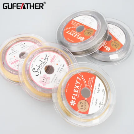 GUFEATHER MF60,jewelry accessories,Japan stainless steel wire,nickel free,diy bracelet necklace,jewelry making,one roll/lot - AliExpress 36