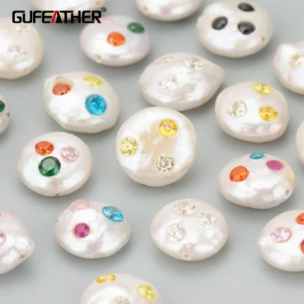 GUFEATHER ME02,jewelry accessories,natural pearl,hand made,pearl with zircons,jewelry making,charms,diy pendants,2pcs/lot - AliExpress 36
