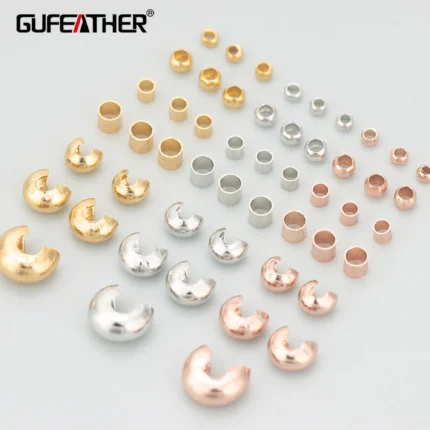 GUFEATHER,one pack,MG28,jewelry accessories,positioning bead,18k gold plated,copper,fixed buckle clip buckle bead,jewelry making - AliExpress 36