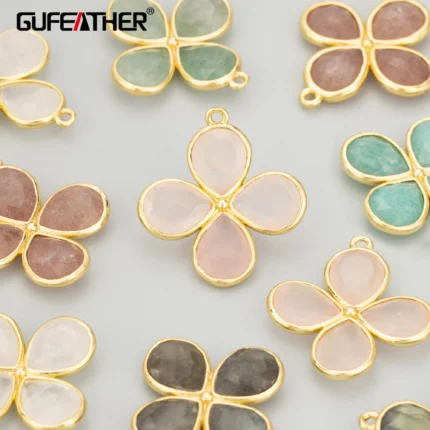 GUFEATHER,1pcs/lot,MH56,jewelry accessories,18k gold plated,copper,natural stone,hand made,charms,diy pendants,jewelry making - AliExpress 36