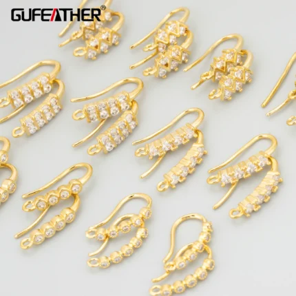 GUFEATHER,10pcs/lot,MH79,jewelry accessories,18k gold rhodium plated,copper,nickel free,charms,clasp hooks,jewelry making - AliExpress 36