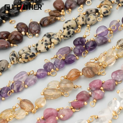 GUFEATHER,20pcs/lot,ME17,jewelry accessories,stainless steel,natural stone,hand made,charms,diy pendants,jewelry making - AliExpress 36