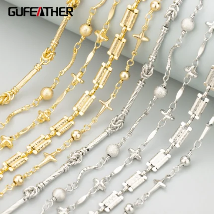 GUFEATHER,1m/lot,C427,chain,18k gold rhodium plated,copper,nickel free,hand made,charms,jewelry making,diy bracelet necklace - AliExpress 36