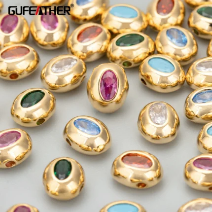 GUFEATHER ME29,jewelry accessories,18k gold plated,copper,zircons,nickel free,charms,jewelry making,diy pendants,6pcs/lot - AliExpress 36