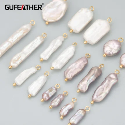 GUFEATHER ME70,jewelry accessories,natural pearl,18k gold plated,copper,hand made,charms,jewelry making,diy pendants,4pcs/lot - AliExpress 36
