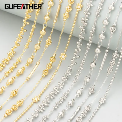 GUFEATHER,1m/lot,C428,chain,18k gold rhodium plated,copper,nickel free,hand made,charms,jewelry making,diy bracelet necklace - AliExpress 36