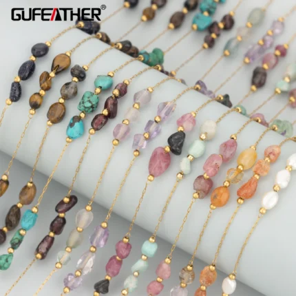 GUFEATHER,1m/lot,C452,chain,stainless steel,natural stone,charms,jewelry making findings,hand made,diy bracelet necklace - AliExpress 36