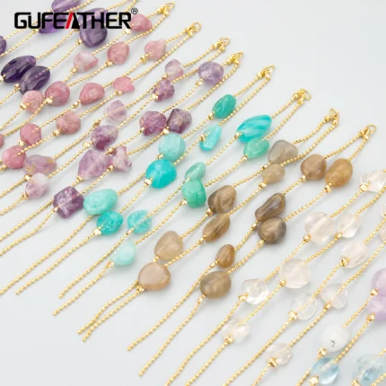 GUFEATHER,2pcs/lot,MG71,jewelry accessories,18k gold plated,copper,nickel free,natural stone,charms,jewelry making,diy pendants - AliExpress 36