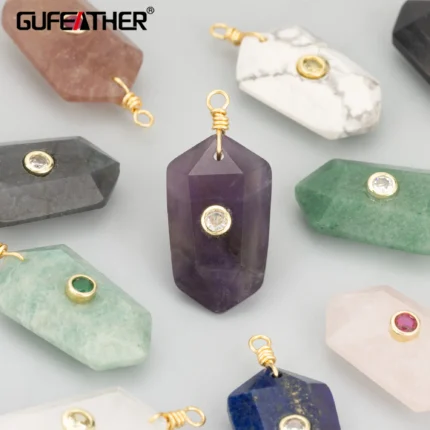 GUFEATHER,1pcs/lot,MH57,jewelry accessories,18k gold plated,copper,natural stone,hand made,charms,jewelry making,diy pendants - AliExpress 36
