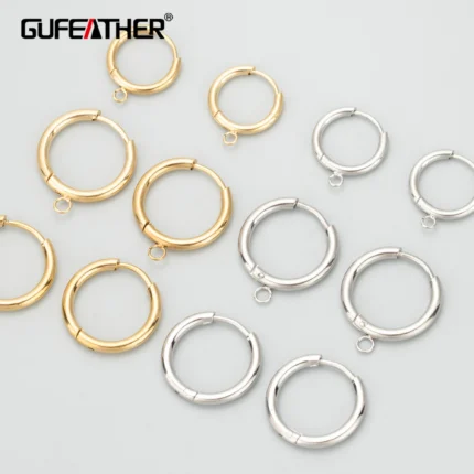 GUFEATHER MC42,jewelry accessories,316L stainless steel,nickel free,hand made,jewelry making findings,clasp hooks,4pcs/lot - AliExpress 36