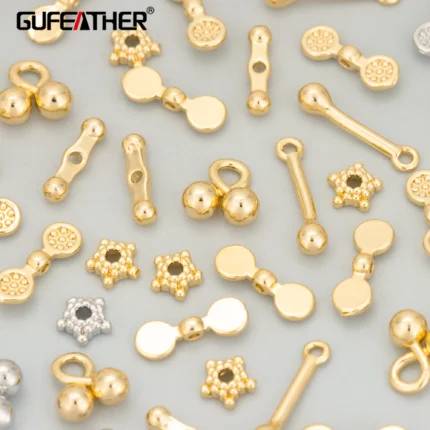 GUFEATHER,20pcs/lot,MH34,jewelry accessories,18k gold plated,copper,hand made,charms,jewelry making,separated beads,diy pendants - AliExpress 36