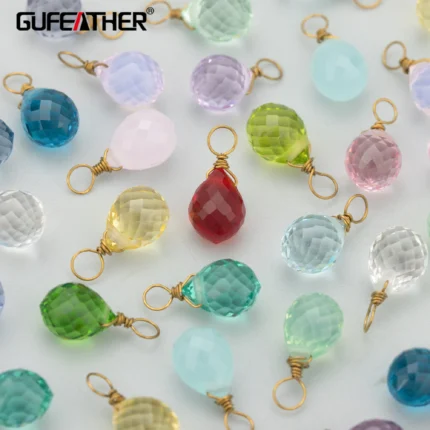 GUFEATHER,4pcs/lot,MH36,jewelry accessories,stainless steel cap ring,glass,hand made,charms,jewelry making,diy pendants - AliExpress 36