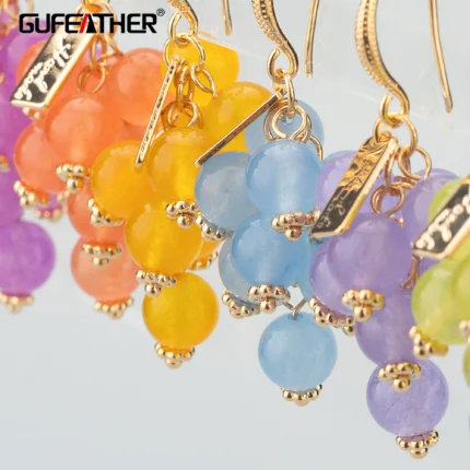 GUFEATHER MD55,jewelry accessories,natural stone,18k gold plated,copper,charms,jewelry making,hand made,diy pendants,2pcs/lot - AliExpress 36