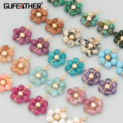 GUFEATHER ME65,jewelry accessories,18k gold plated,copper,natural stone,hand made,charms,diy pendants,jewelry making,6pcs/lot - AliExpress 36