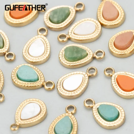 GUFEATHER MC54,jewelry accessories,316L stainless steel,nickel free,natural stone,charms,diy pendants,jewelry making,2pcs/lot - AliExpress 36