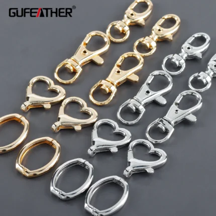 GUFEATHER M1064,jewelry accessories,keychain,clasp hooks,18k gold plated,material alloy,hand made,jewelry making,10pcs/lot - AliExpress 36