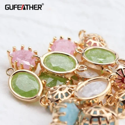GUFEATHER M620,jewelry accessories,18k gold plated,copper,pass REACH,nickel free,diy zircon pendants,jewelry making,10pcs/lot - AliExpress 36