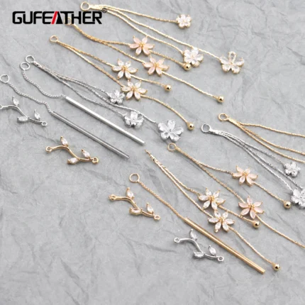GUFEATHER M579,jewelry accessories,pass REACH,nickel free,18k gold plated,zircons,jewelry making findings,diy earrings,10pcs/lot - AliExpress 36
