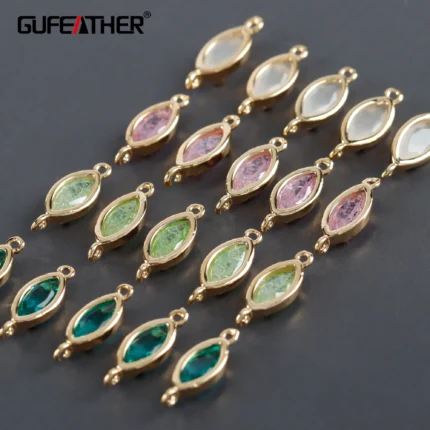 GUFEATHER M1032,jewelry accessories,pass REACH,nickel free,18k gold plated,copper,zircons,jewelry making,diy earrings,10pcs/lot - AliExpress 36