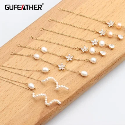 GUFEATHER M624,jewelry accessories,pass REACH,nickel free,18k gold plated,natural pearl,hand made,diy earring pendant,2pcs/lot - AliExpress 36