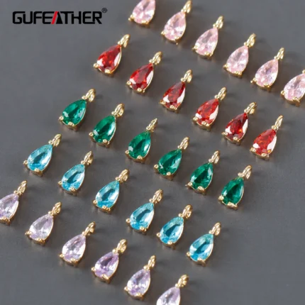 GUFEATHER M1089,jewelry accessories,pass REACH,nickel free,18k gold plated,copper,zircons,diy pendants,jewelry making,20pcs/lot - AliExpress 36