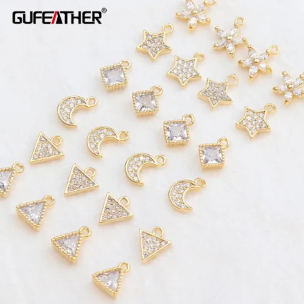 GUFEATHER M536,jewelry accessories,18k gold plated,zircons,pass REACH,nickel free,jewelry making,diy earring pendants,20pcs/lot - AliExpress 36
