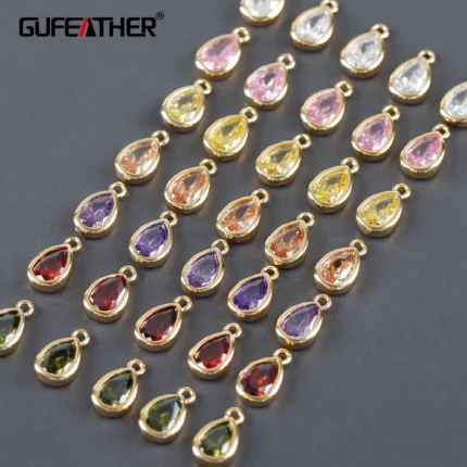 GUFEATHER M1096,jewelry accessories,pass REACH,nickel free,18k gold plated,copper,zircons,jewelry making,diy pendants,20pcs/lot - AliExpress 36